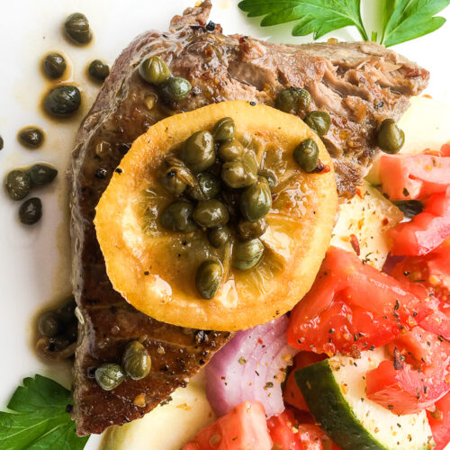 PanSeared Tuna Steaks with “Melted” LemonCaper Sauce The Lemon Grove